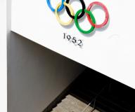 Kuva A-sisäänkäynnin Olympiarenkaista