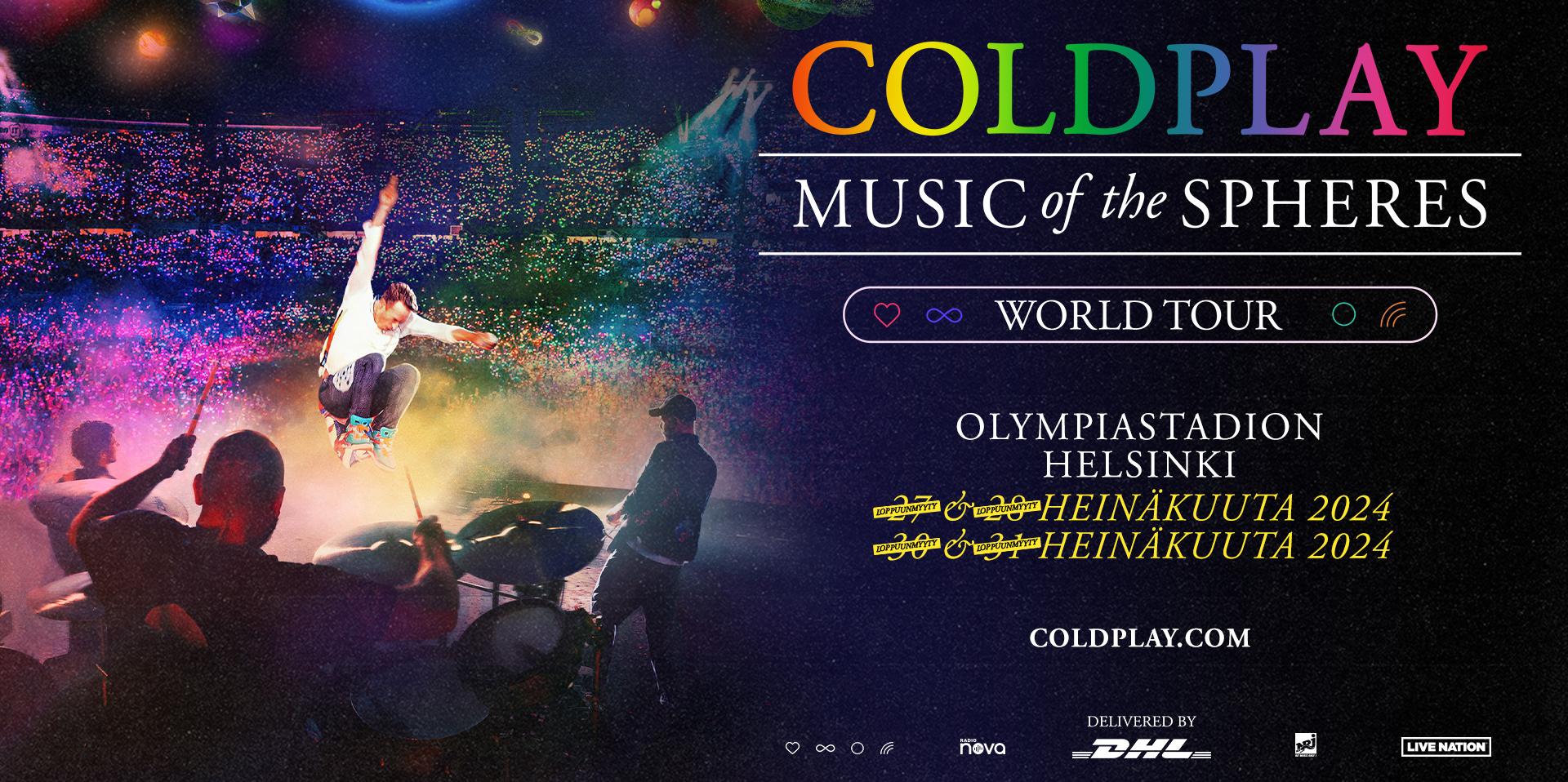 COLDPLAY SAAPUU ENSIMMÄISTÄ KERTAA SUOMEEN! Olympiastadion
