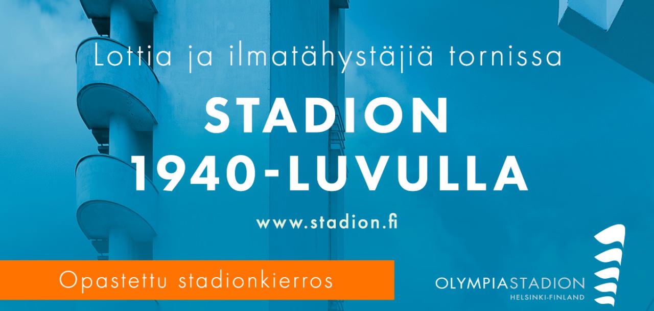 Lottia ja ilmatähystäjiä stadion 40-luvulla