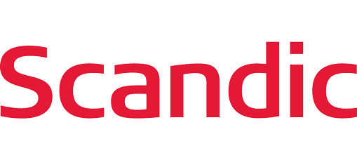 Olympiastadionin yritysyhteistyökumppanin Scandic-logo