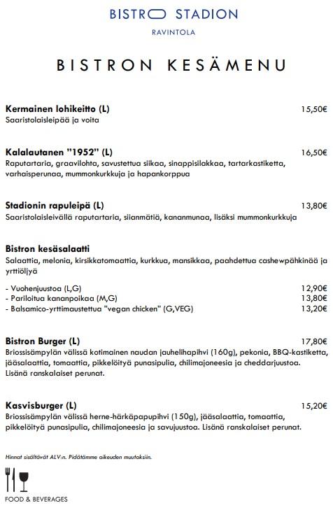 Kuva: Bistron kesämenu 2022